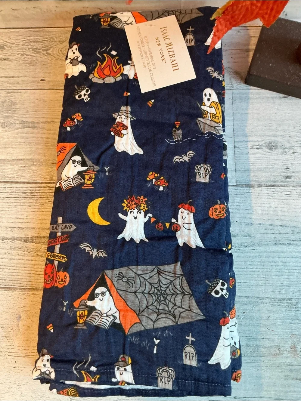 Isaac Mizrahi 3-Pack New York Ghosts Camping Kitchen Towels - 18x28